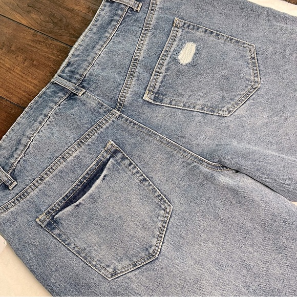 AFRM Distressed High Rise Button Fly Jeans Size 27 NWT - Picture 6 of 16